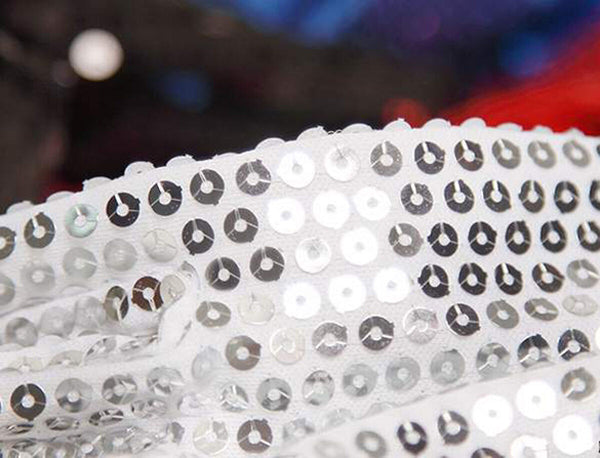 LED Gloves Flashing Sequins Sparkly 6Modes Finger Lighting Light Up White Party