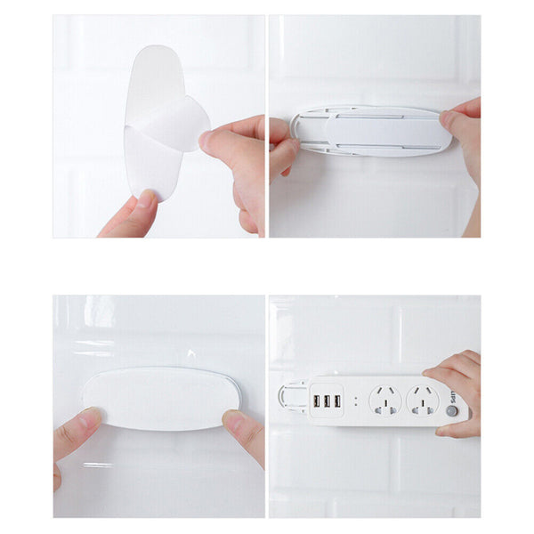 Magic Power Strip Plug Holder Seamless Punch-free Socket Sticker Wall Fixer