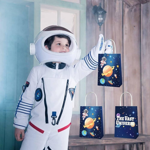 12pcs Space Astronaut Paper Loot Lolly Bag Party Supplies Kids Birthday Favour