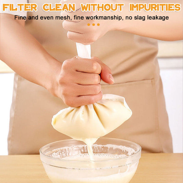 Reusable Strainer Bag Accessories Food Milk Nut Filter Fine Mesh Nylon 30x30 CM