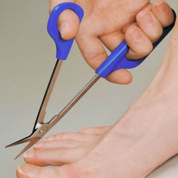 Easy Grip Long Reach Toenail Scissor Clipper Toe Nail Manicure Cutter Trimmer - Lets Party