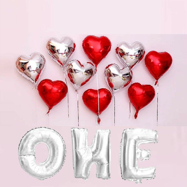 40cm Baby ONE Foil Helium Balloons Boy Girl Baby Shower Happy Birthday - Lets Party