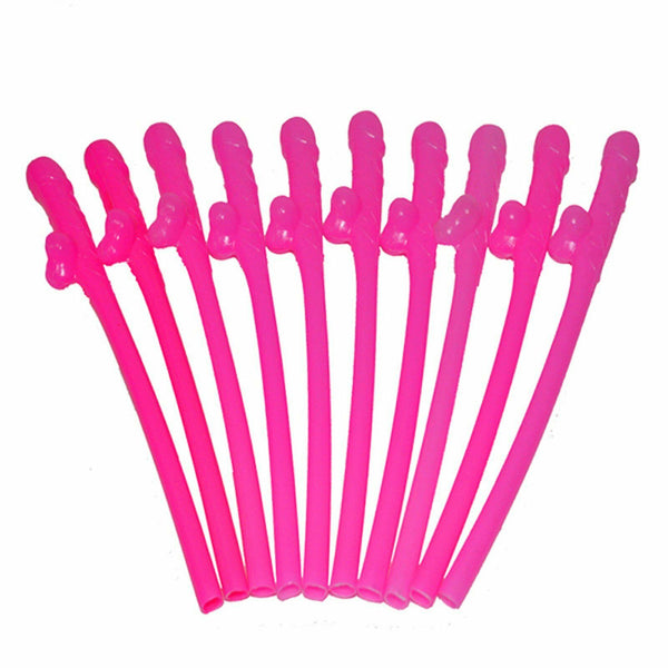 20/50X Willy Penis Dick Straw Hens Night Paty Straws Mix Colours Bachelorette - Lets Party