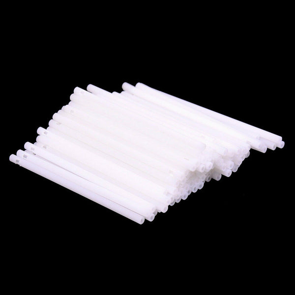 100 x Cake Pop Stick Long 10cm White Paper Sticks Lolly Lollipop Candy Lollies - Lets Party