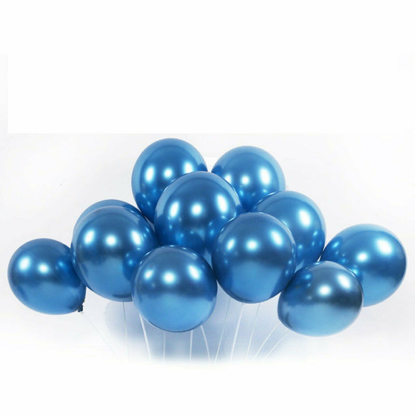 5pcs Giant 40cm Chrome Metallic Latex Balloons Birthday Wedding Party Balloons - Lets Party