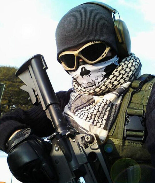 Skeleton Ghost Skull Face Mask Biker Balaclava Call of Duty COD Costume Head - Lets Party