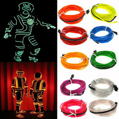 50 Pieces 1M Wire Mixed Color LED Lights Glow Wire Party Strip