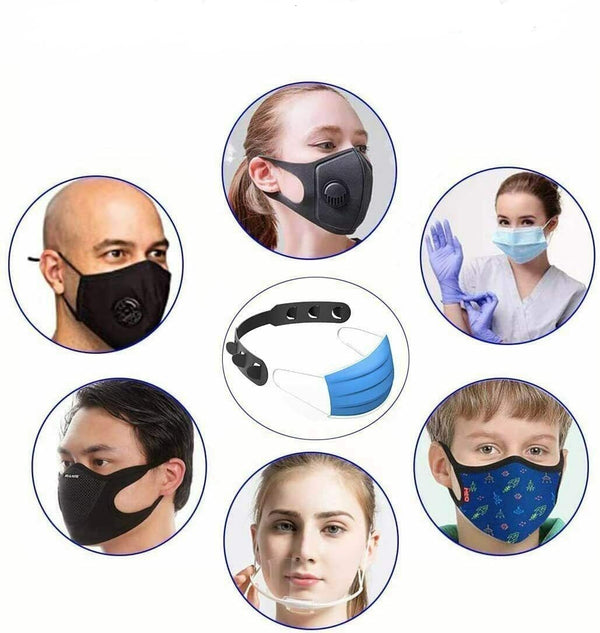 Face Mask Adjustable Ear Hook Strap Extension Release Pain Ear Saver Buckle  - Lets Party