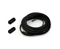 No Tie Black Locked Elastic Shoelace Shoe Lace Lazy Laces Sneakers Sports Kids Adults