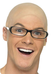 Bald Cap Head Funny Fake Skinhead Baldy Old Man Wig Dress Up Costume Party
