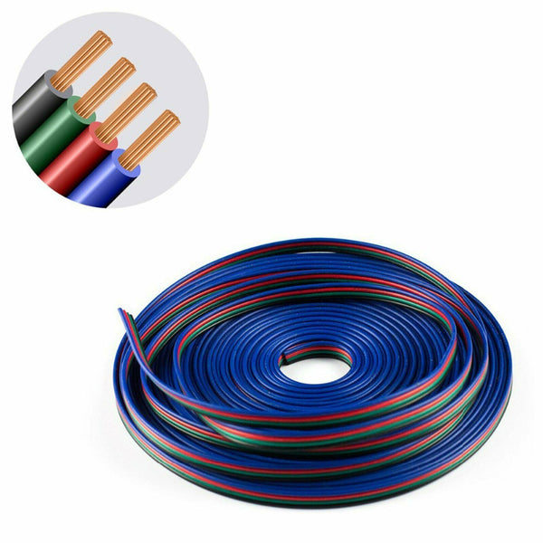 4-Pin Wire Flexible Extension Cable for RGB Led Strip Lights 8 Metres - Lets Party