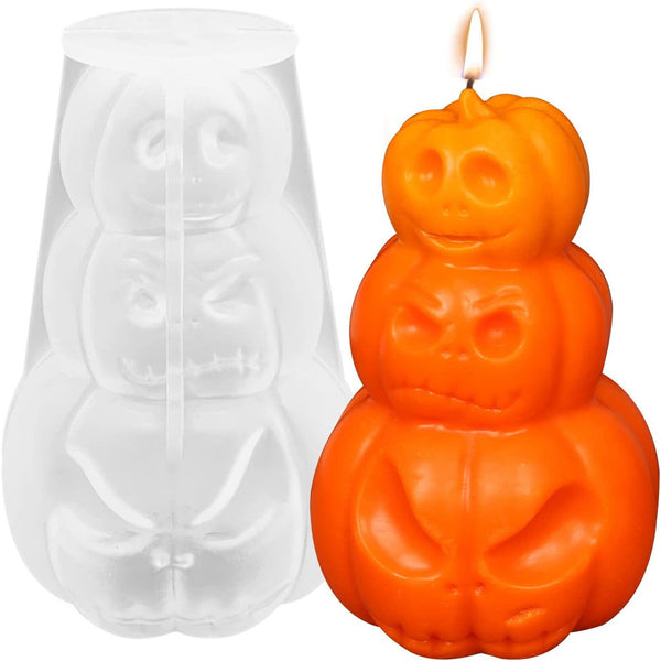 Pumpkin Candle Silicone Mold DIY Resin Soap Craft Making Moulds Christmas Decor