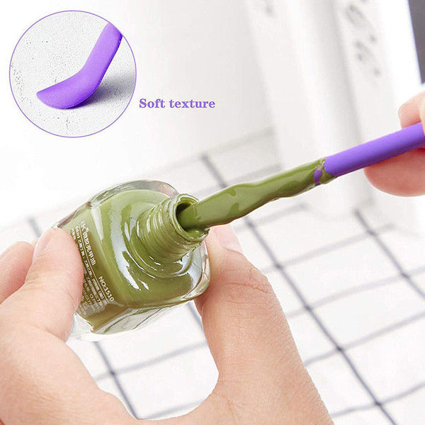 4x Silicone Mini Spatula Jar Scraper Scoop Tip Long Spatula Cosmetic Bottle B8A3