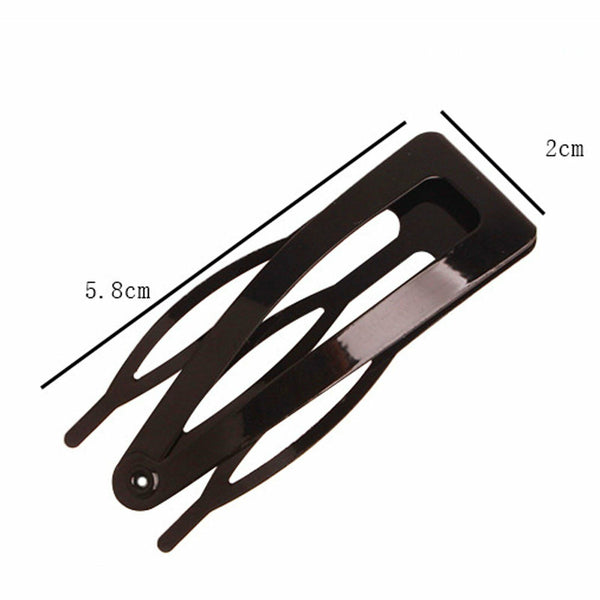 20PCS Double-grip Hair Clips Metal Snap Barrettes Hair Styling Tool Women Girls