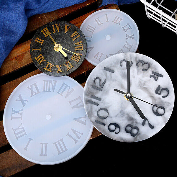 Clear Silicone Mold Making jewelry Clocks Expoxy Resin Mould Casting Craft Tool