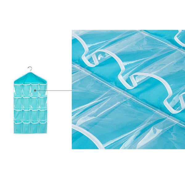 Pocket Shoe Holder Bag Organiser Over Door Hanging Shelf Rack Storage Hook