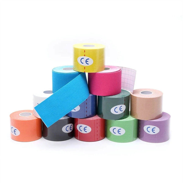 6x Athletic Elastic Physio Sports Kinesiology Rock Tape Muscle Bandage 5cmx5m AU - Lets Party