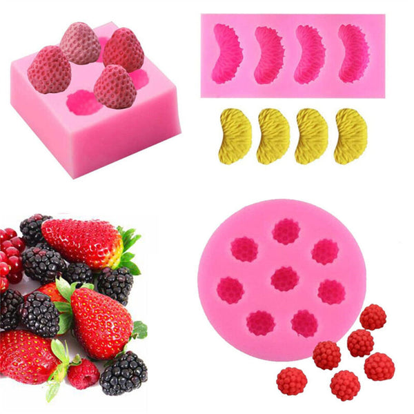 Candle Mold Strawberry Segment Fruit Soap Candles Mulberry Silicone 3D Mould DIY