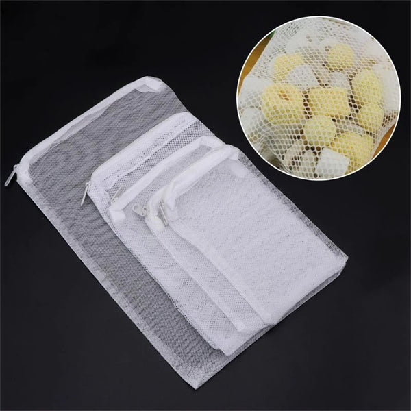 Aquarium Filter Bags Fish Tank Ball Media Mesh Bag Storage with Zipper