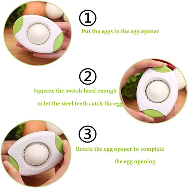 1-3X Egg Cutter Stainless Steel Boiled Egg Shell Topper Cutter Snipper Opener To