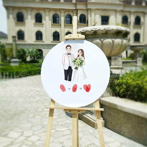 80cmRound Acrylic Board Wedding Welcome Sign Circle Baby Shower Engagement Party