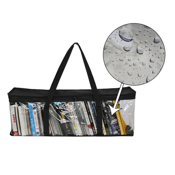 Large Clear Holds DVD CD Storage Holder Easy Zip Closure Carry Bag Organizer AU