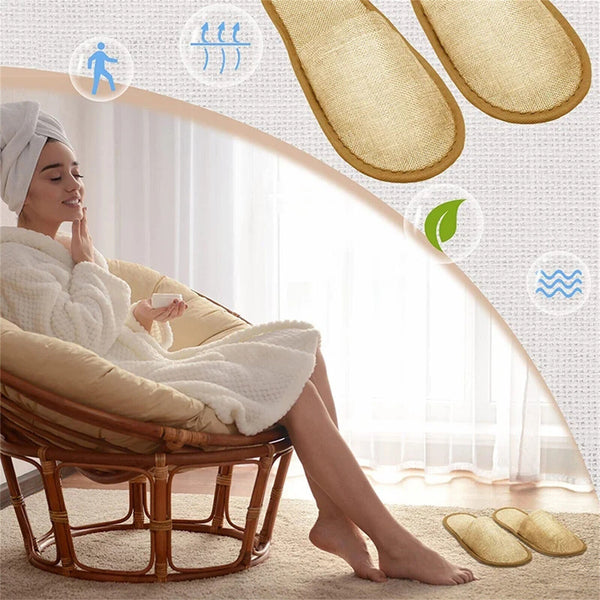 20/40/100Pairs Disposable Slippers Hotel Home Guest Closed Shoes Linen Shoes AUS