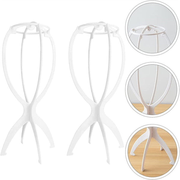 Stand Stable Wig Holder Durable Folding Hat Cap Display Tool Wig Hair 4colours