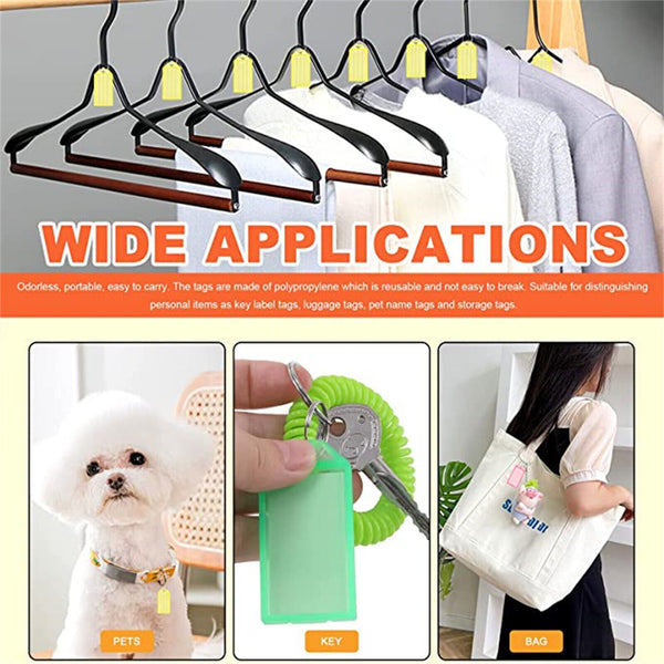 10 Sets Keychains Luggage Tag- Spring Spiral Stretch Coil Wristband Key Ring ID