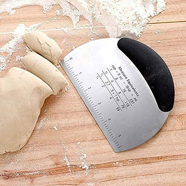 Dough Scraper Stainless Steel Bake Cake Slicer Pastry Cutter Multipurpose Bench