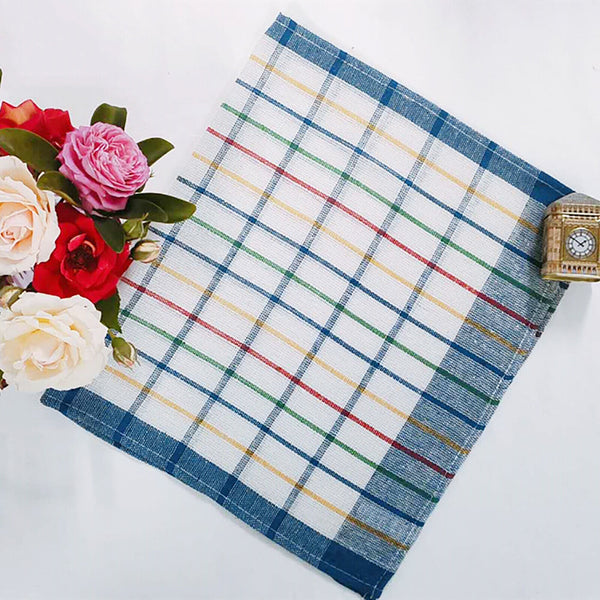 12PCS Tea Towel Kitchen Dish Towels 100% Cotton Absorbent Cleaning Cloth 34x58cm