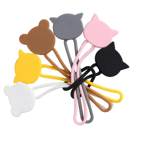 5/10X Holder Cable Ties Winder Earphone Cords Organiser Cable Clip Headphone AU - Lets Party