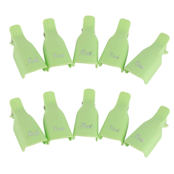 10-100X Plastic Nail Decor Decal Design Cap Clip UV Multicoloured Nail Tool Nail