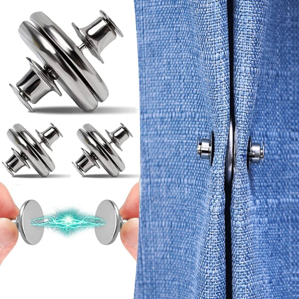 3/6 Pairs Detachable Home Magnet Buckle Curtain Button Clip Prevention Button AU
