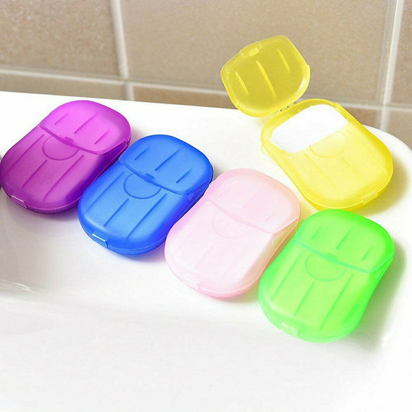 1box Portable Washing Slice Sheets Hand Bath Travel Scented Foaming Paper Soap
