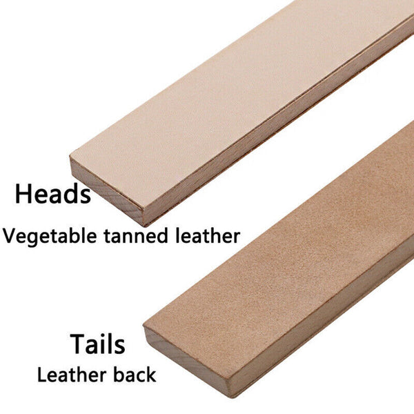 Dual Sided Leather Blade Strop Cutter Razor Sharpener Polishing Wooden Handle HG