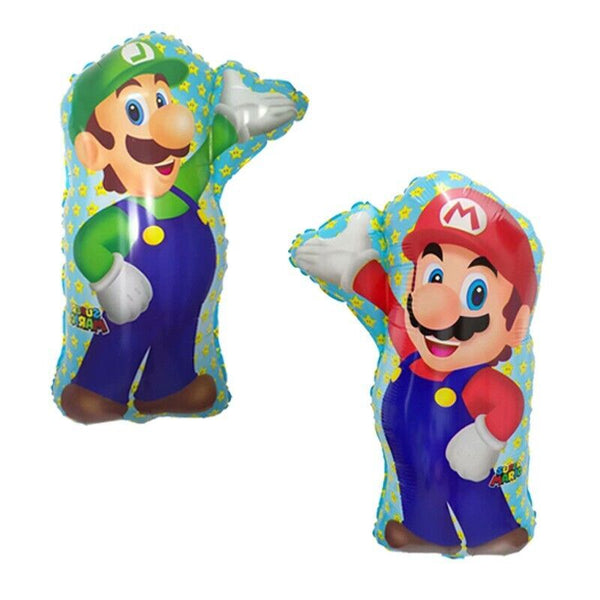 8PCS Super Mario Foil Balloon Set Party Supplies Kids Birthday Decoration