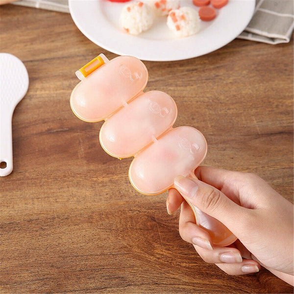 2PCS Baby Rice Ball Mold Shaker Food Decoration Kid Lunch Sushi Maker Mould Tool