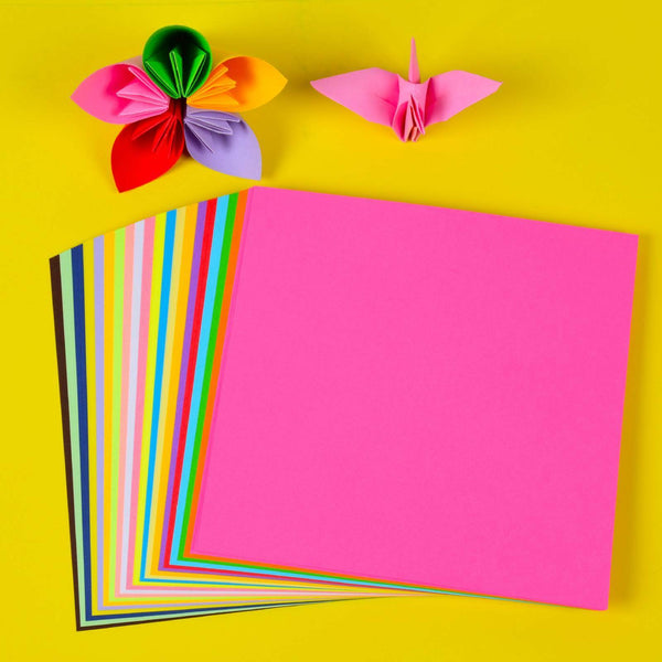 24-120X Square Colored Origami Glitter Folding Paper DIY Crafts Tool Gift Manual