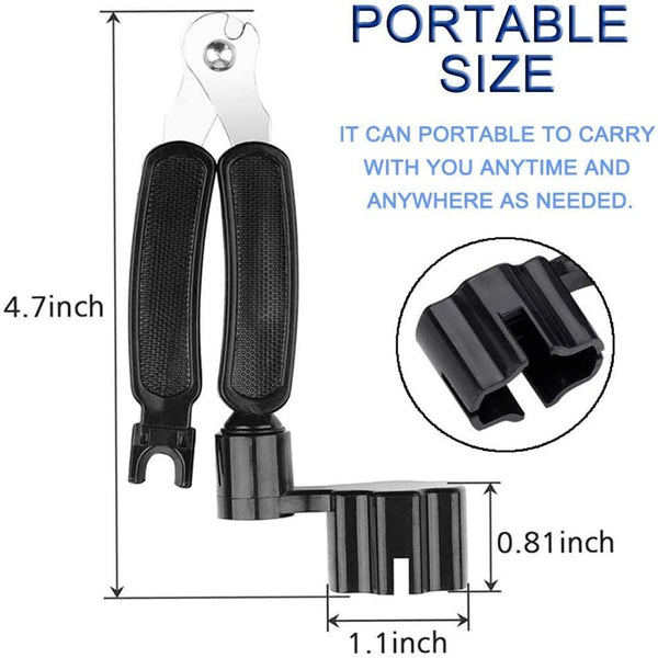 3-in-1 Guitar String Winder and Cutter Pin Puller Electric Acoustic Guitar Tool