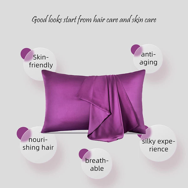 2xSatin PillowCase Bedroom Pillowcase Cushion Covers Home Decor Standard new