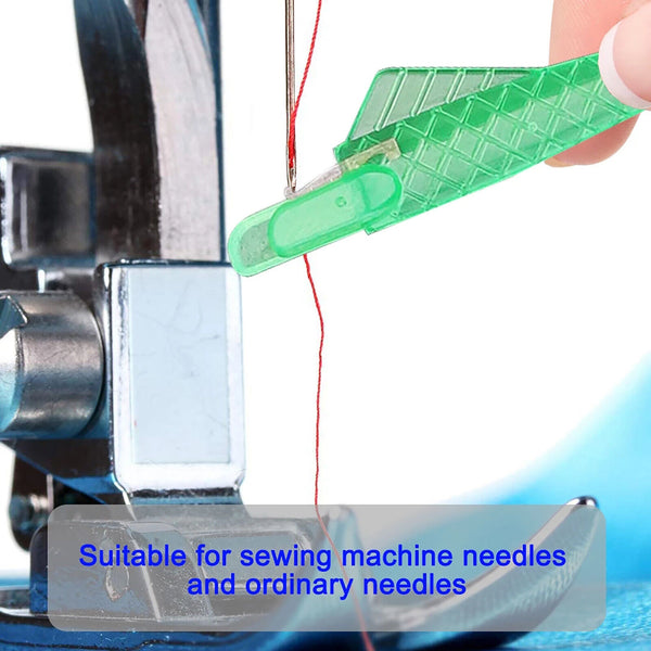 5-50Pcs Green Automatic Quick Sewing Machine Needle Threader Stitch Insertion AU