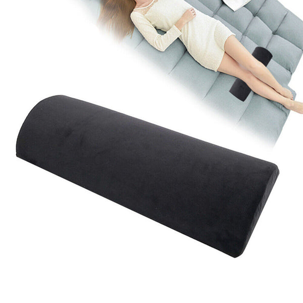 Pillow Back Support Cushion Lumbar Bolster Memory Leg Half Moon Foam Pain Relief