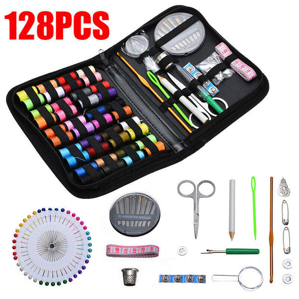 128pcs Portable Sewing Kit Home Travel Emergency Professional Sewing Set NEW