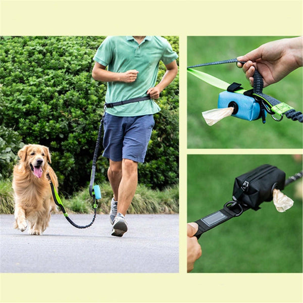 Dog Poop Bag Holder Pet Puppy Garbage Waste Pick Up Bags Dispenser Pouch Outdoor