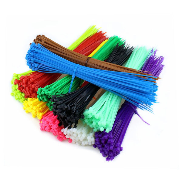 100pcs Colourful Cable Ties Zip Nylon UV Stabilised Bulk Cable Tie For Trade Use