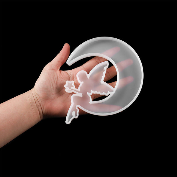 2PCS Christmas Deer Moon Cat Silicone Resin Casting Mold Jewelry Epoxy Moulds AU