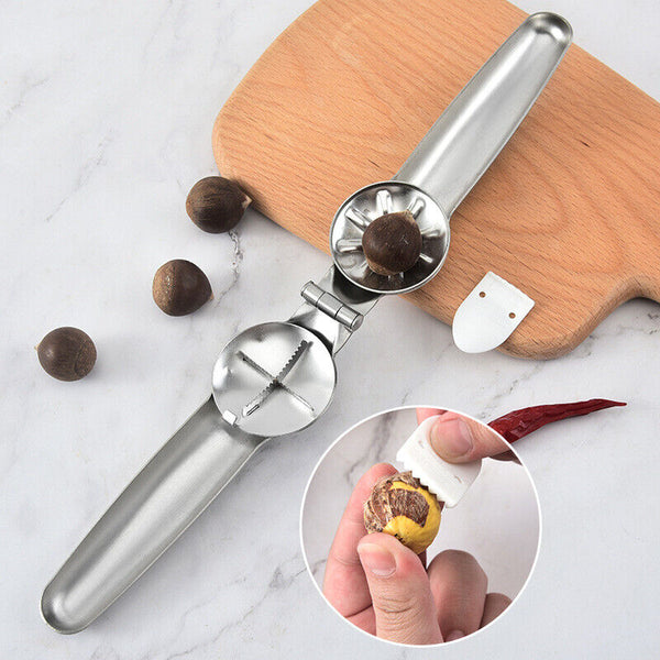 2 Stainless Steel Chestnut Cutter Pliers Nut Cracker Walnut Clip Nut Easy Opener