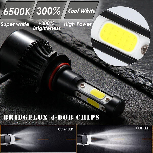 H4 9003 2000W 300000LM 4 SIDE LED Headlight kit Lamp Bulbs Globes High Low Beam