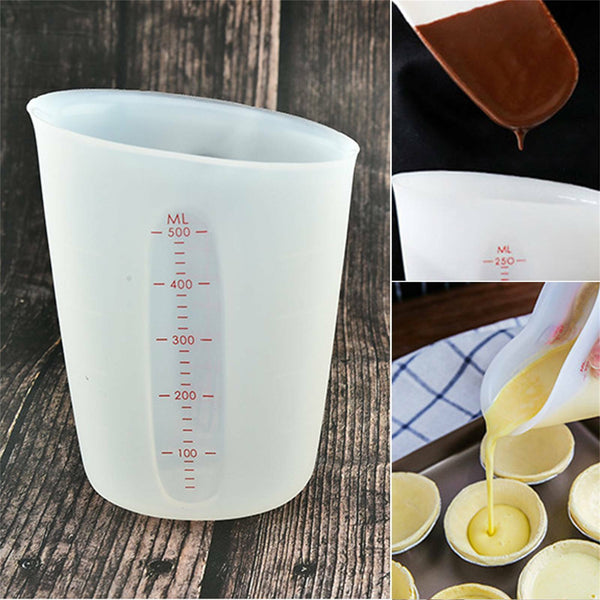 250/500ML Silicone Measuring Cup Resin Glue DIY Tool Jewelry Measuring Cup Spoon